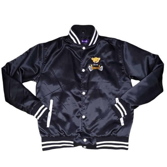 PANACHE 1989 SATIN BEAR BOMBER STYLE JACKET - Picture 1 of 3
